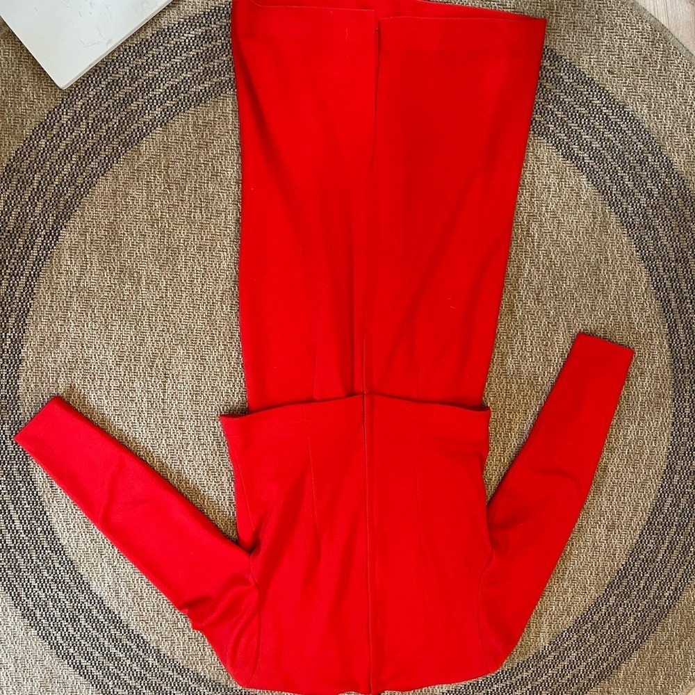 Vintage red Caron Chicago Red Long Sleeve Dress size 10 - Picture 8 of 11